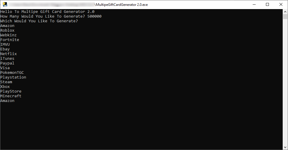 Multiple Gift Card Generator 2.0